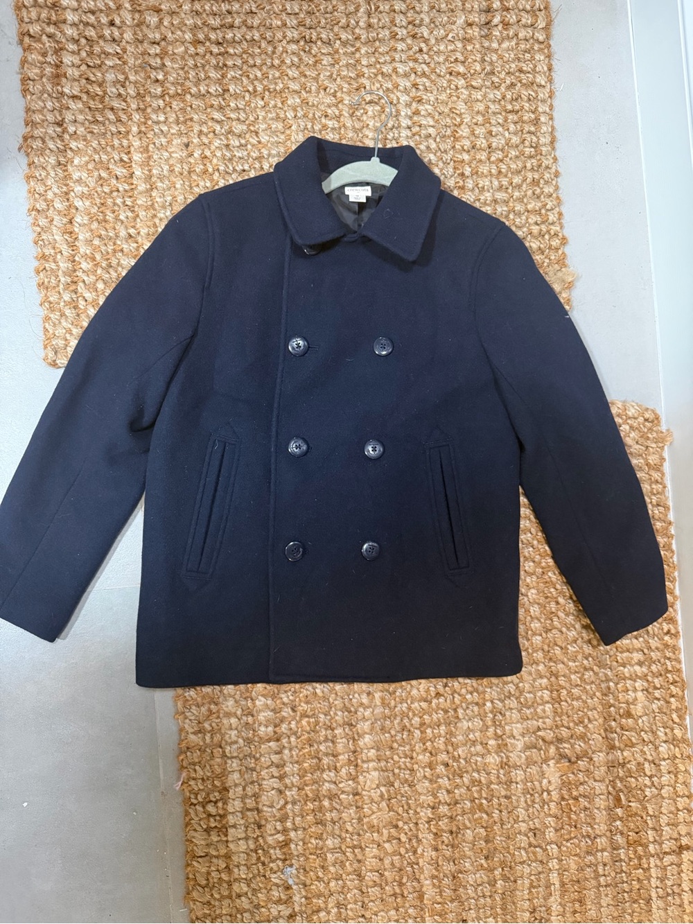 Crewcuts Men's Double-Breasted Navy Pea Coat